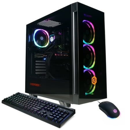 CyberPowerPC Gamer Supreme Gaming Desktop, AMD Ryzen 7 8700F, 32GB, AMD Radeon RX 7800 XT 16GB, 2TB SSD, Black, SLC7100WST