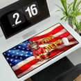 thumbnail image 3 of Firefighter American Shorthair Hero Rescue Fire Dept Fireman USA Flag Desk Mat Full Keyboard Mouse Pad Cat Lover Kitten Owner Gifts Large Mousepad - 02026, 3 of 5
