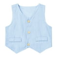 thumbnail image 6 of FYMNSI Baby Boy Baptism Clothes Suits Infant Gentleman Outfit Dress Shirt Vest Suspenders Short Pants 18-24 Months, 6 of 7