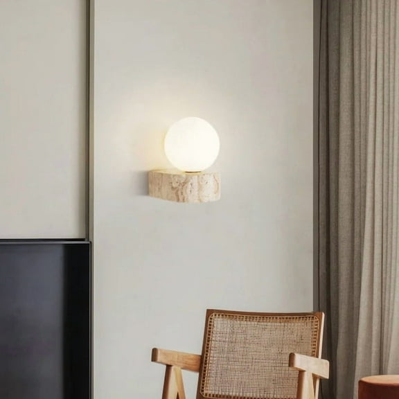 Arturesthome Creative Natural Yellow Travertine Wall Lamp