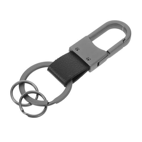 PU Metal Keychain for Men - Car Key Holder with Quick Release Clip for Car Key Carabiner and Belt Key Holder for Man