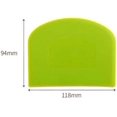 thumbnail image 2 of 2 Pcs Dough Scraper Dual Sided, Pizza Dough Cutter, Bread Scraper, Cake Scraper, Pastry Cutters for Baking, Flexible and Food Grade Plastic Bowl Scraper for Bread-Green & White, 2 of 5