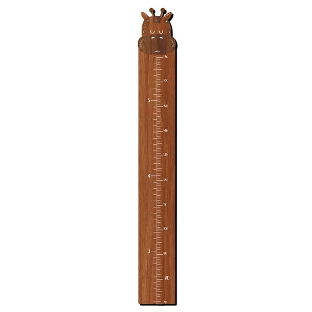 Tabla de Crecimiento de Madera, Diseño Elegante, Calidez Natural, Fácil Instalación, Decoración Multifuncional, Ideal para Habitación de Niños, Sala de Estar y Pasillo, Juego de 4 Piezas.