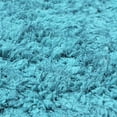 thumbnail image 3 of Elegant and Plush Hand-Woven Solid Shag Indoor High Traffic Round Area Rug by Blue Nile Mills - 6.5' Round, Cyan, 3 of 4
