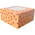 thumbnail image 2 of Caja para pasteles - Paquete 50 piezas, Color Kraft, Diseño Corazones, con Ventana de Acetato., 2 of 4