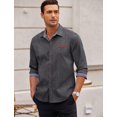 thumbnail image 2 of COOFANDY Long Sleeve Button Up Shirts for Men Slim Fit Denim Shirt Casual Shirt, 2 of 5