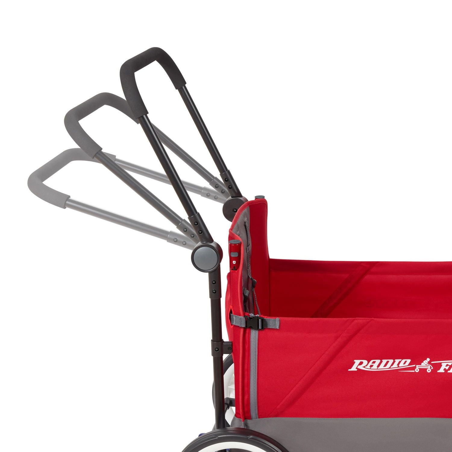 Radio Flyer Convertible Stroll N Wagon with Pull & Push Handle, Red/Black