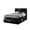 Black, variant on Black Finish Queen Platform Bed With Headboard Bookcase And Rich Storage Alternatives, Furniture Facilities,