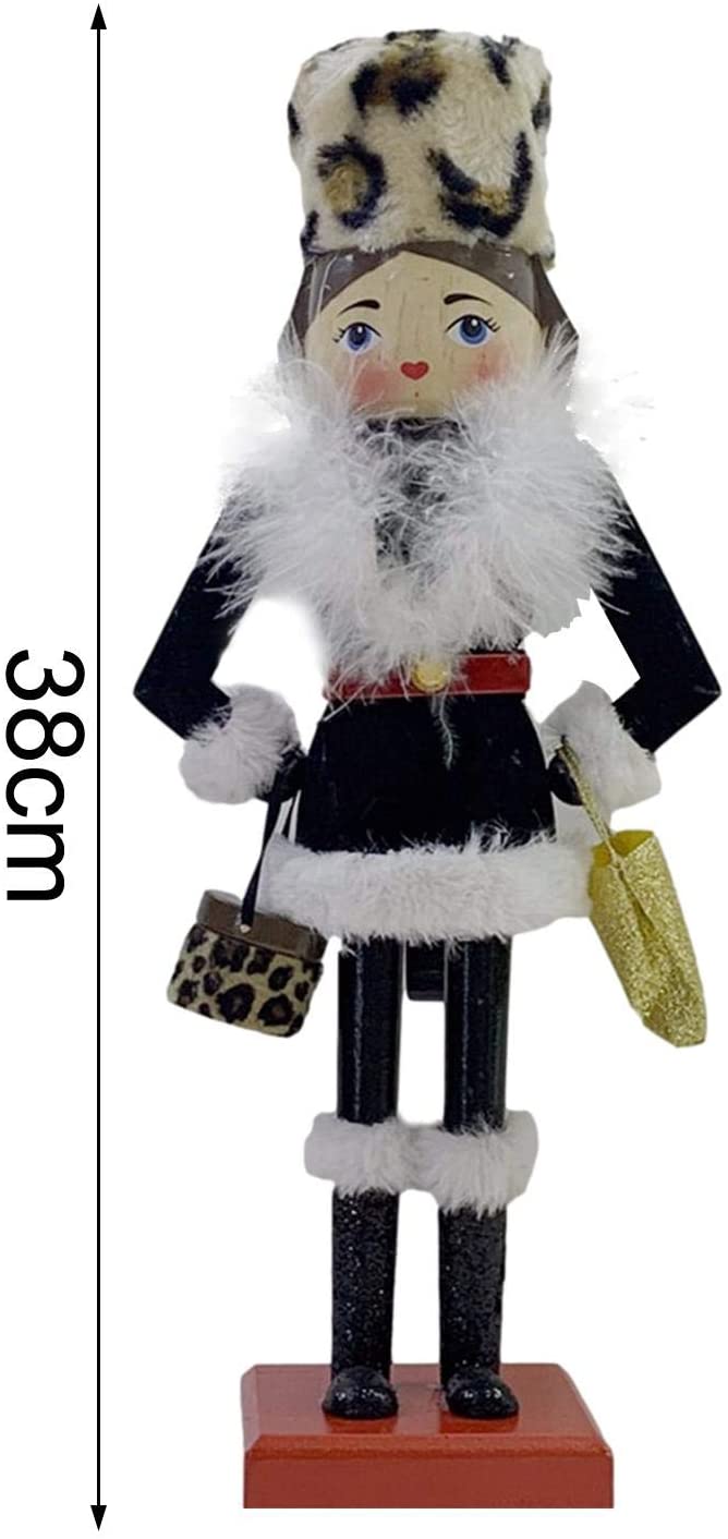 30cm Wooden Nutcracker Figurine Christmas Festival Decoration Home