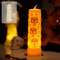 thumbnail image 7 of Hyknon Halloween LED Decor Light, Ghost Pumpkin Hanging Lamp, Skull Embossed Electronic Candle Light, Spooky Figurine Ambient Lamp, Battery Operated Table Hanging Ornament for Halloween Party ( C ), 7 of 7