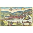 thumbnail image 2 of Hogenberg, Braun 24x16 Black Ornate Wood Framed with Double Matting Museum Art Print Titled - Munt Munden Switzerland, 2 of 4