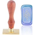 thumbnail image 1 of 1PC Brass Sealing Wax Seal Stamp Removable Wood Handle Star of David Pattern 45mm, 1 of 5
