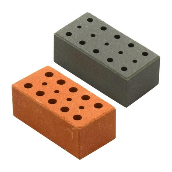 40x Clay Fired Miniature Bricks Bricks for Model Building Figurine