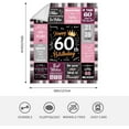 thumbnail image 5 of 60th Birthday Gifts for Women, Unique Happy Birthday Fleece Throw Blanket 50x60, Funny 60 Years Old Birthday Decorations Gifts, Best 60th Birthday Gfit Ideas for Mom, Wife, Sister, Friends, Female, 5 of 6
