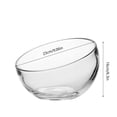 thumbnail image 2 of Clear Glass Slant Cut Tilted Angled Decorative Serving Bowl, Plant Terrarium, Salad Fruit Candy Dish, 2 of 7