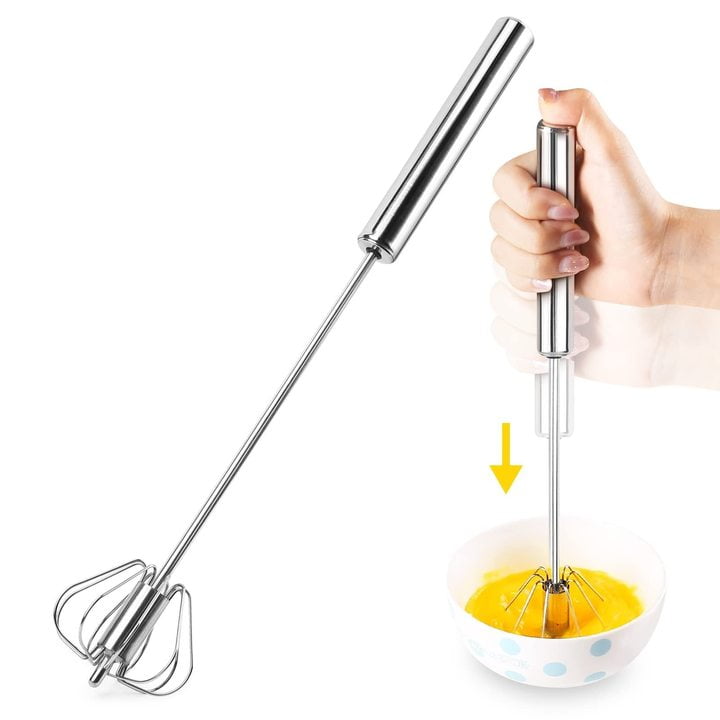 Hand Push Whisk Semi Automatic, Mini Whisks, Stainless Steel Egg Whisks For Home Blending
