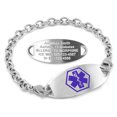 thumbnail image 1 of MedicEngraved Stainless Steel Custom Medical Alert Bracelet - 5mm Oval Link, 1 of 8