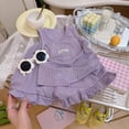 thumbnail image 2 of KPOPLK Toddler Girl Clothes 2 Piece Summer Teen Girls Sleeveless Top Dress and Leggings Shorts Set Kids Summer Outfits(5-6 Years,Purple), 2 of 7