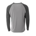 thumbnail image 2 of A4 Long Sleeve Strike Raglan Tee For Men in Silver/Graphite | N3374, 2 of 3