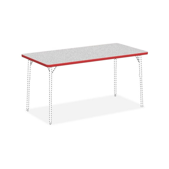 Activity Tabletop 30"x60" Gray/Red