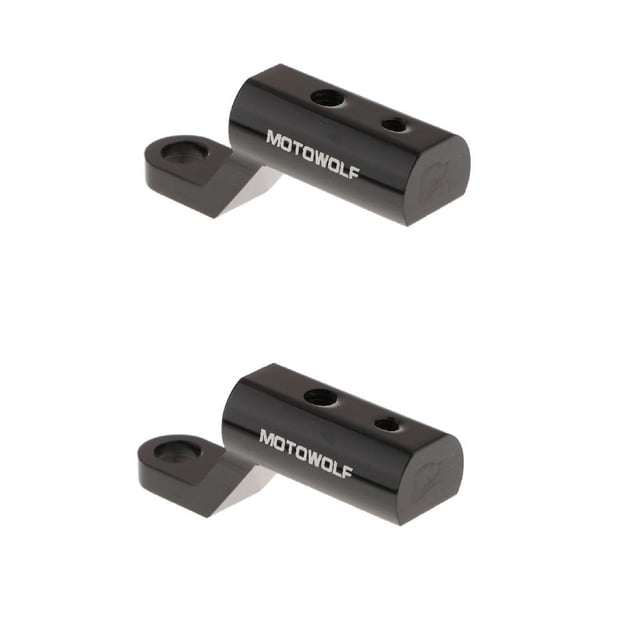 Soporte de extensión de espejo retrovisor Macarena negro para motocicleta