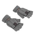 thumbnail image 4 of 1 par de guantes calentados por USB, guantes térmicos de calefacción eléctrica, calentadores de manos de invierno para trabajar con medio dedo, color gris, 4 of 8