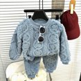 thumbnail image 2 of Gerichy Toddler Baby Girls Boys Pajamas Cozy Flannel Fleece Fuzzy Thickened Clothes Set Kids Winter Warm Long Sleeve Outfits 6M-11T, 2 of 4