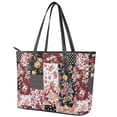 thumbnail image 3 of ZUXONGSY Spotted Rose Daisy Print Tote Bag for Women Multifunctional Travel Purse Fashion Top Handle Tote Bag with Zippered for Work Dating, 3 of 6