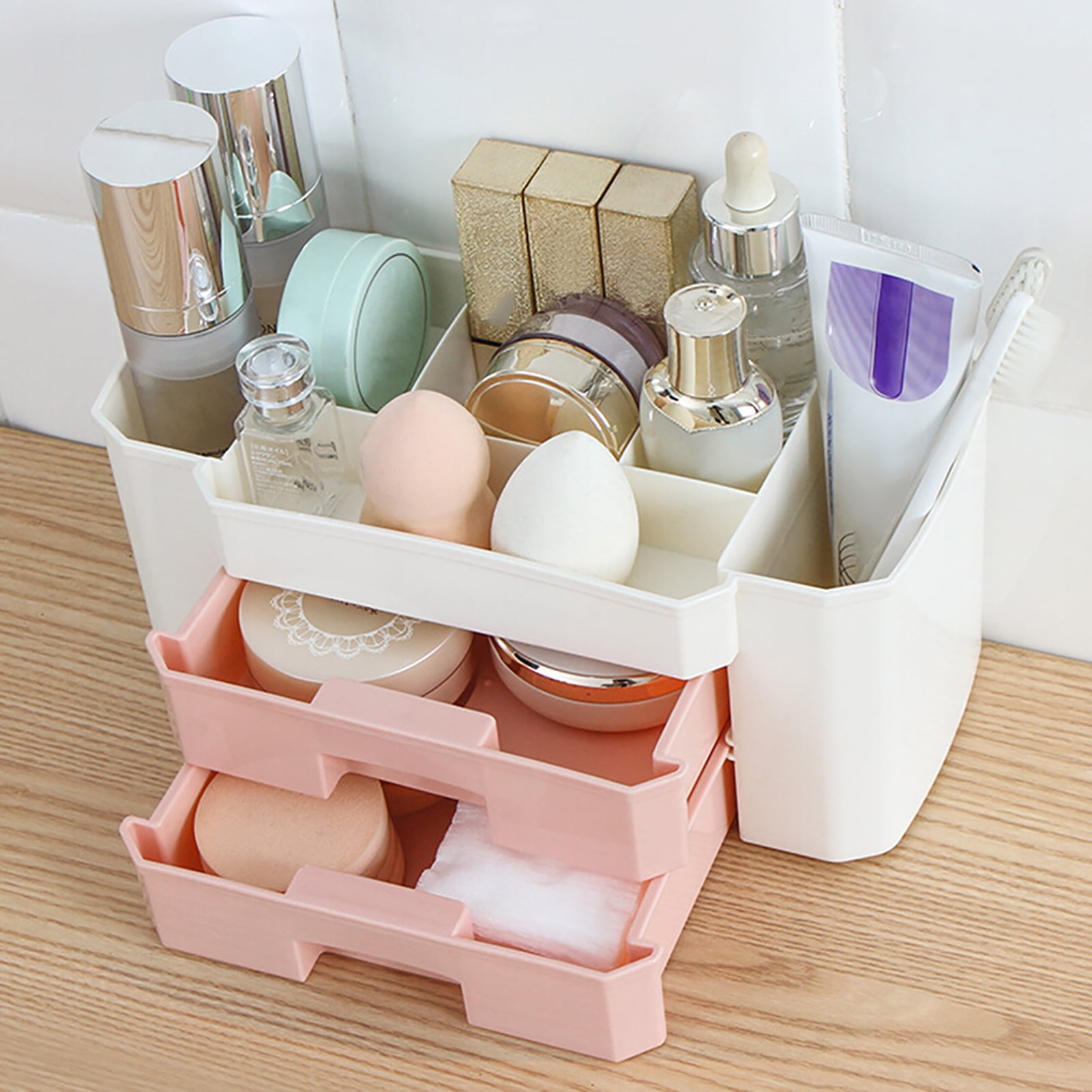 Cosmetic Storage Box Makeup Organizer Dust-proof with Lid Cosmetic  Containers 3 Drawers Transparent High Capacity Save Space - AliExpress