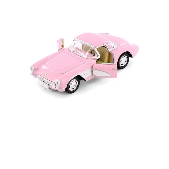 1957 Chevy Corvette Hard Top, Pink - Kinsmart 5316DPK - 1/34 Scale Diecast Model Car