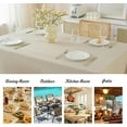 thumbnail image 5 of Xukmct Linen Tablecloth Waterproof Washable Table Cloths Decorative Table Cover for Dining Table, Party, 47" x 67", 5 of 7
