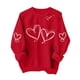 thumbnail image 2 of Uootdi Crew Neck Love Heart Printed Graphic Sweatshirt for Women Valentine's Day Tunic Tops Casual Holiday Long Sleeve Graphic Tee Tops Gift, 2 of 7