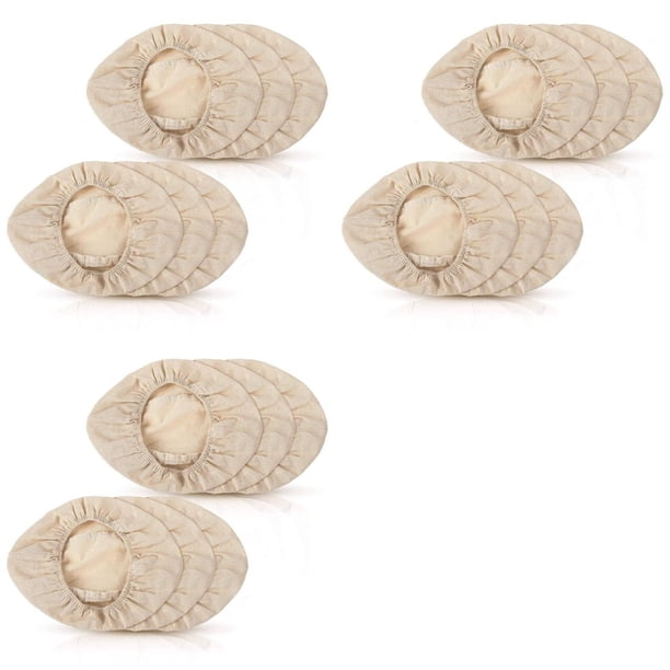 18 Piezas Cubierta de Canasta de Prueba de Pan de Forma Ovalada Cesta de Fermentación de Masa Fermentada de Masa para Hornear de Ratán Natural Forro de Tela