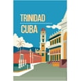 thumbnail image 1 of EzPosterPrints - Retro World Famous City Posters - Decorative, Vintage, Retro, Grunge Travel Poster Printing - Wall Art Print for Home Office - TRINIDAD, CUBA - 12X18 inches, 1 of 3