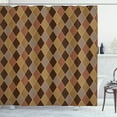 thumbnail image 1 of Ambesonne Brown Shower Curtain, Classic Lozenge Pattern, 69"Wx84"L, Pale Brown Cinnamon, 1 of 3