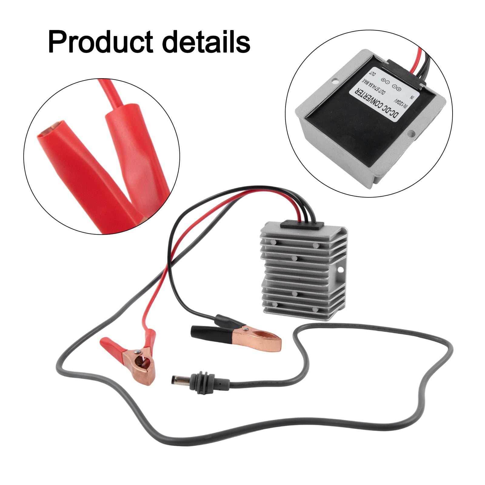 Wodtesl DC Power Converter With Clips For Starlink For Gen 3 Aluminum Shell 12V/24V To 57V 4.5A DC Power Converter Boost Power Cable Kit