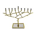 thumbnail image 1 of Menorah de Bougie avec Garniture d'Or, 1 of 1