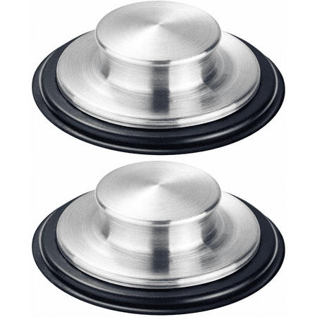 

JUSTUP 2PCS Kitchen Sink Stopper - Stainless Steel Large Wide Rim 3.35 Diameter