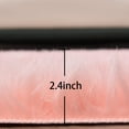 thumbnail image 6 of ORINOVA Pink Plush Round Rugs 6ft Large Washable Faux Fur Area Rugs For Living Room Boho Circle Fluffy Sheepskin Fur Rug For Nursery, 6 of 7