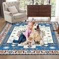 thumbnail image 4 of CHOSHOME Area Rug 8'x 10' Vintage Medallion Washable Area Rugs with Non-Slip Backing Soft Stain Resistant Non-Shedding Low-Pile Floor Carpet Mat for Living Room Bedroom Kitchen Home Office, 4 of 7