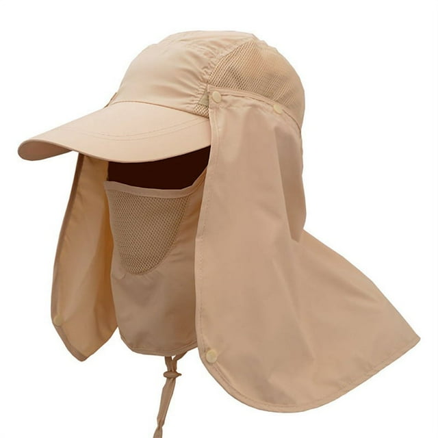 Femmes & Hommes Chapeau de Soleil Extérieur Protection UV Pêche Randonnée Casquettes avec Face Cou Rabat Couverture UPF 50+ Sportswear Accessoires