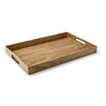 thumbnail image 5 of American Atelier, Brown Poplar Finish, Polypropylene Rectangular Serving Tray with Handles, Set of 2, 5 of 6