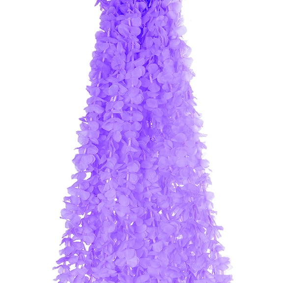 Uxcell Fake Vine Garland Flower Silk Artificial Rose Flowers 3.2FT Hanging Plants for Home Garden Wedding Purple 24Pcs