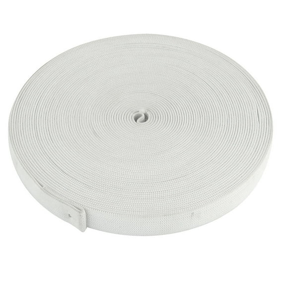 Unique Bargains Household 12M 39.4ft Long Stretchy Braided Elastic Band White 15mm Wide
