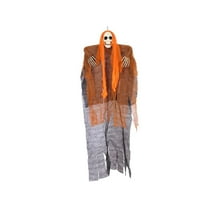 SLYNSHome Hanging Halloween Skeleton Ghosts Decorations Outdoor,Haunted Haunted House Prop Halloween Party Supplies - Orange