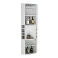 thumbnail image 5 of Wine Racks For Kitchen Counter, Oban Corner Bar Cabinet with Five Shelves , Eight Bottle Cubbies and Steamware White, White Kitchen Wine Racks,Particle Board Wall Mounted Wine Racks For Kitchen, 5 of 9