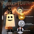 thumbnail image 2 of Sombreros de bruja resplandeciente Cuorung Hanging Ghosts para Halloween, paquete de 3, 2 of 9