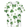 thumbnail image 1 of Tops de Ajuste Suelto para las Mujeres Día de San Patricio Impreso Camiseta de Manga Corta, Casual Blusa de Cuello Redondo para el Uso Diario de Verano, 1 of 7