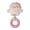 Pink, variant on mdesiwst Squeaky Dog ​​Chew Toy Plush Dog Toy with Rubber Ring Interactive Teeth Cleaning Toy for Dogs Tug-of-War Fetch Play