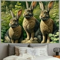 thumbnail image 2 of Nawypu Vintage Easter Bunnies Cave Rabbits Plant Grass Landscaped Tapestry Decorations for Dorm Painting, 2 of 6